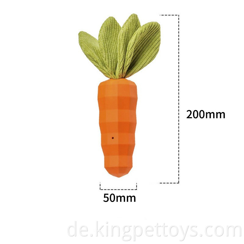 Rubber Carrot Durable Pet Plastic Toy Carrot